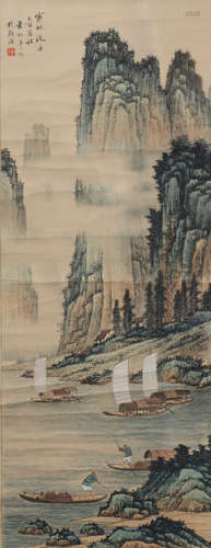 A Yuan songnian's landscape painting