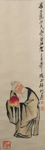 A Qi baishi's figure painting