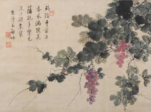 A Qi gong's flowers painting