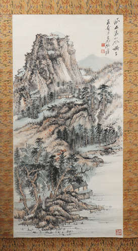 A Zhang daqian's landscape painting(without frame)