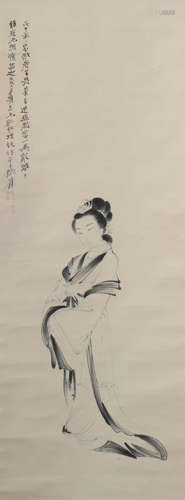 A Zhang daqiani's maid painting