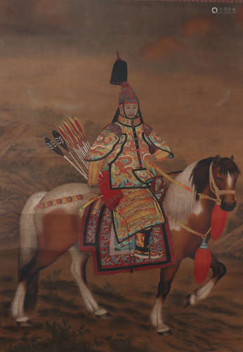 A Lang shining's riding painting(without frame)