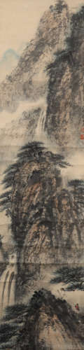 A Fu baoshi's landscape painting