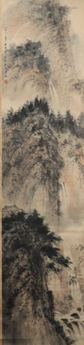 A Fu baoshi's landscape painting