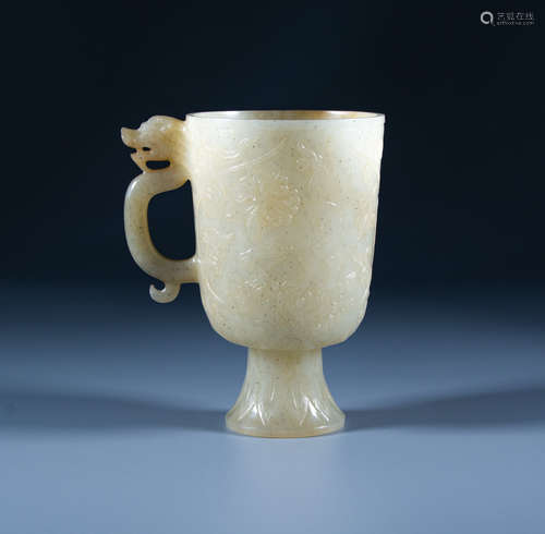 Han Dynasty - Hetian White jade cup