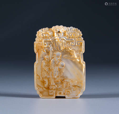 Qing Dynasty - Mother-of-pearl [figure] plate