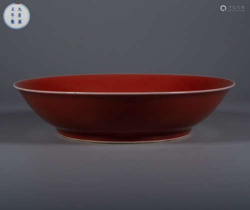 Qing Dynasty - Ji-red glaze [dish]