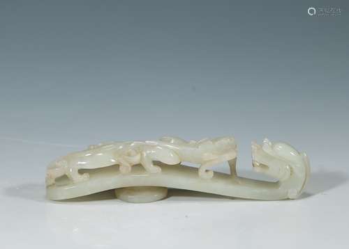 Qing Dynasty - White jade from Hetian [with hook]