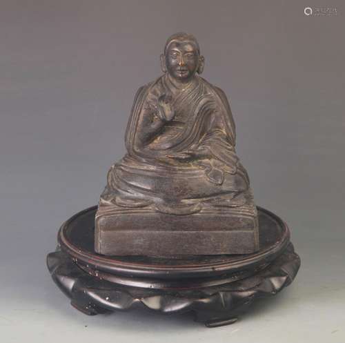 RARE FINE BRONZE SAKYA SABAN STATUE