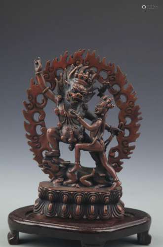 RARE FINE BRONZE TIBETAN BUDDHISM STATUE