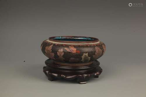 A FINE CLOISONNE ENAMEL BRONZE CENSER