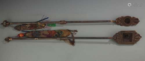 A TIBETAN BUDDHISM LONG HANDLE SPOON