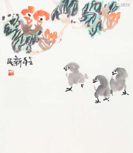 QI XIN MIN CHINESE PAINTING, ATTRIBUTED TO