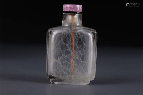 A Crystal Snuff Bottle.