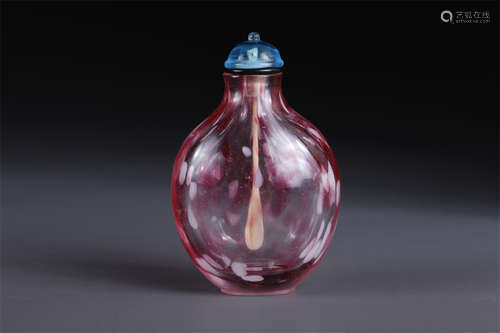 A Colored Glass Snuff Bottle.