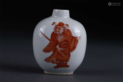 A Porcelain Snuff Bottle.