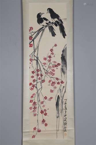 A Flowers and Birds Painting by Qi Baishi.