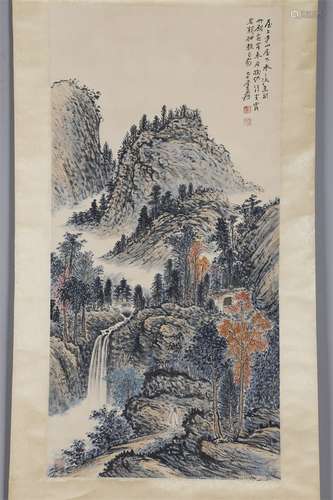 A Landscape Painting by Zhang Daqian.