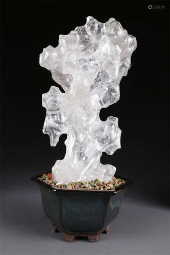 A Crystal Rockery Sculpture Ornament.