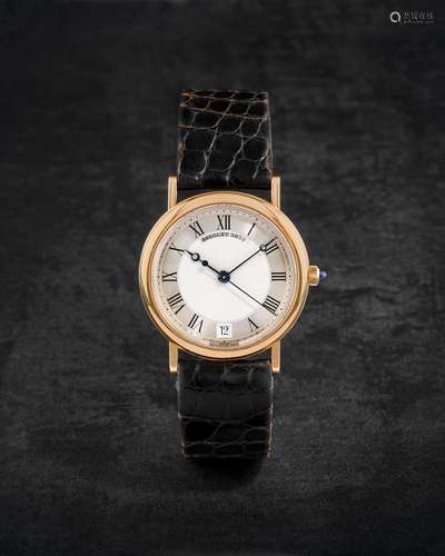 BREGUET. MONTRE BRACELET EN OR JAUNE 18K (750) AVEC DATE MOU...