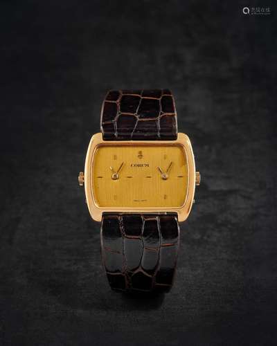 CORUM. MONTRE BRACELET EN OR JAUNE 18K (750) DE FORME RECTAN...