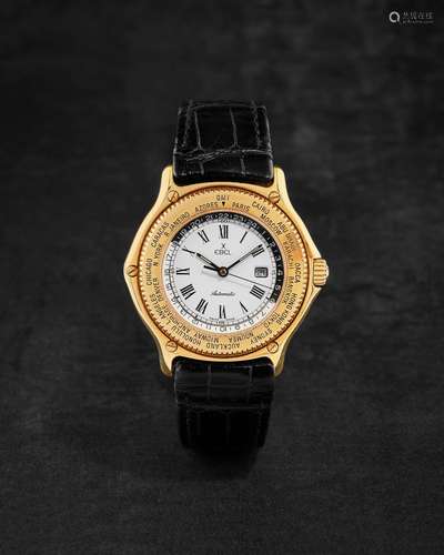 EBEL. MONTRE BRACELET EN OR JAUNE 18K (750) AVEC DATE ET HEU...