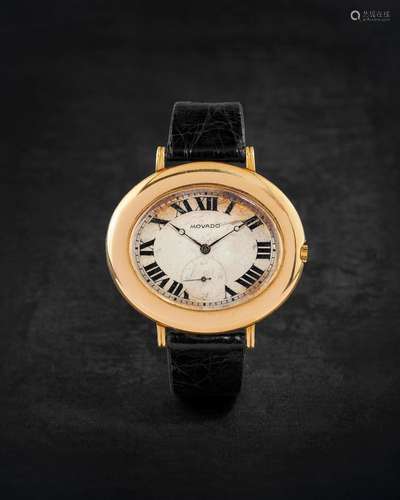 MOVADO. RARE MONTRE BRACELET SURDIMENSIONNE EN OR JAUNE 18K ...