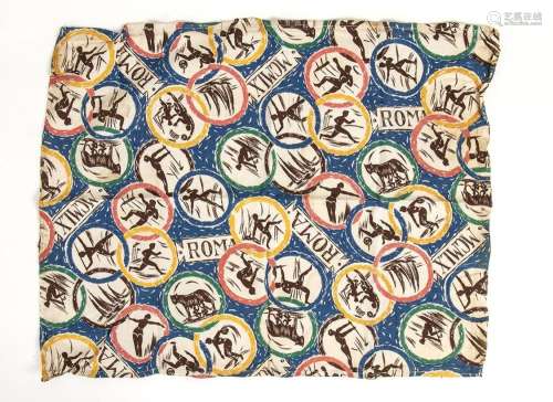 1960 OLYMPIAD Rome: Printed handkerchief