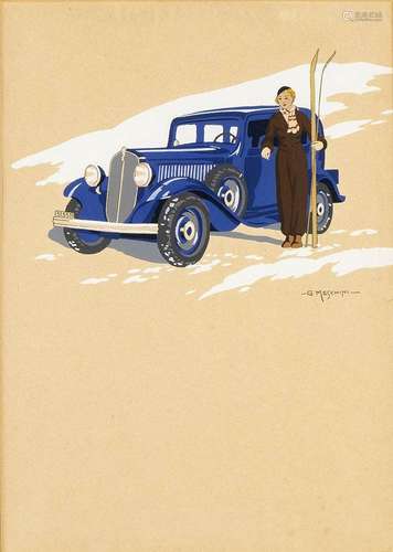 CITROEN, Meschini: Advertising watercolor