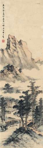 黄君璧（1898～1991） 1940年作 白云山隐图 镜片 设色纸本