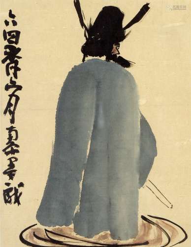 陈子庄（1913～1976） 1964年作 钟馗 镜片 设色纸本