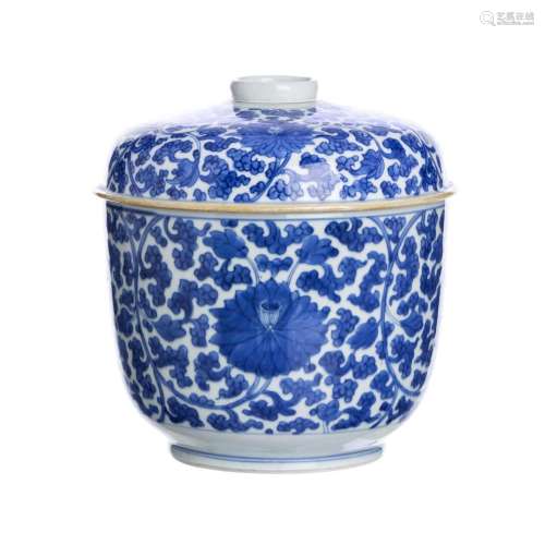 Chinese porcelain pot with lid, Kangxi
