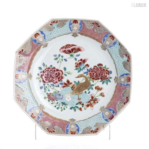 Large Chinese porcelain 'duck' plate, Yongzheng