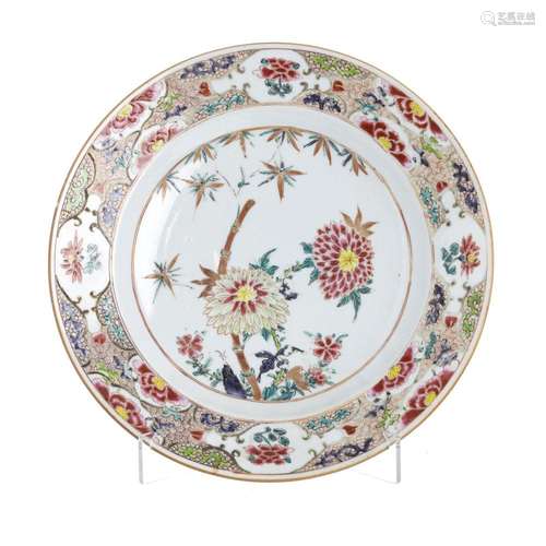 Chinese porcelain chrysantemum plate, Yongzheng