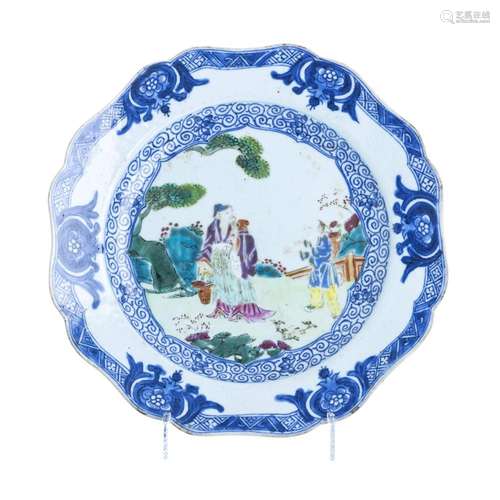 Chinese porcelain mandarin plate, Qianling