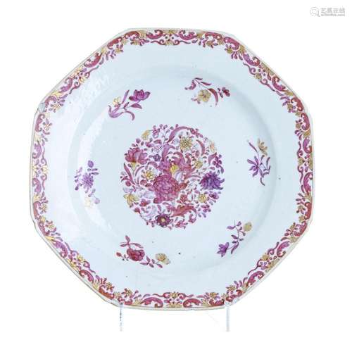 Chinese porcelain octagonal plate