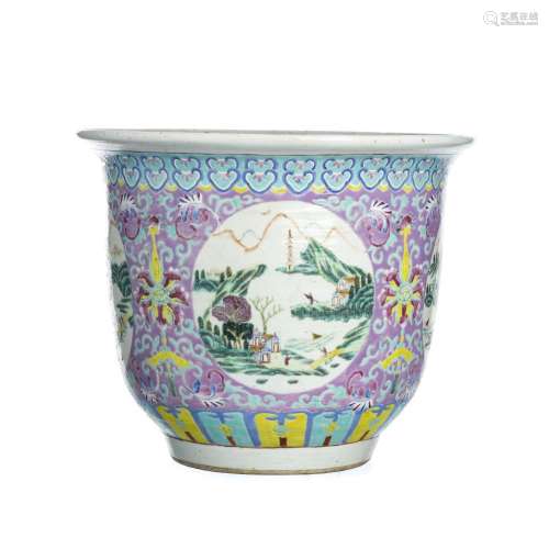 Chinese porcelain flower pot, Tongzhi