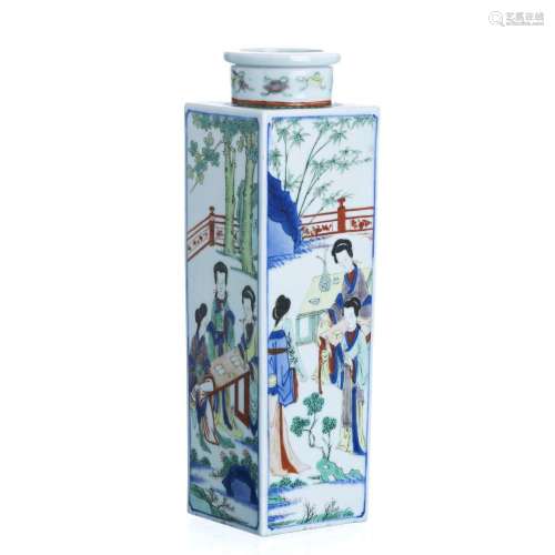 Chinese porcelain famille verte vase, Minguo