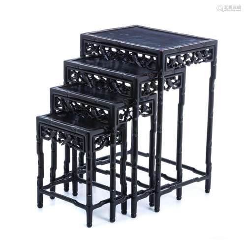 Four Chinese nesting tables, Minguo