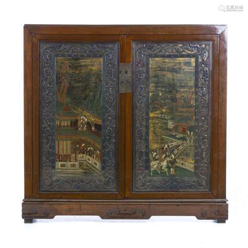 Chinese hongmu painted sideboard, Minguo