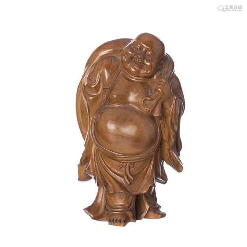 Budai wood sculpture