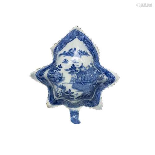 Chinese porcelain leaf dish, Qianlong