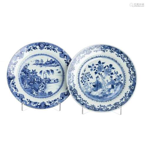 Two Chinese porcelain plates, Qianlong