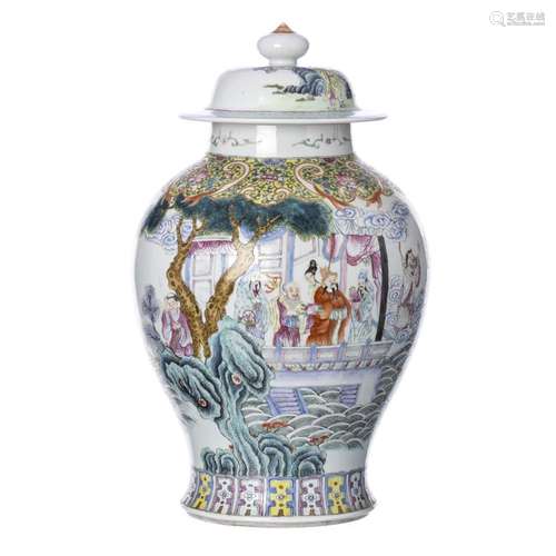 Chinese porcelain 'Immortals' pot, Republic