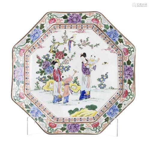 Japanese porcelain octagonal plate