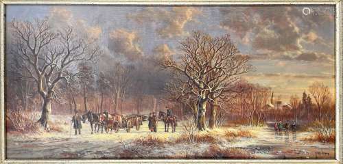 Hubert Kaplan (geb. 1940 in Muenchen), Winterliche Landschaf...