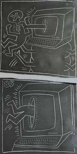 Keith Haring (1958-1990) zugeschr., Untitled (Subway Drawing...