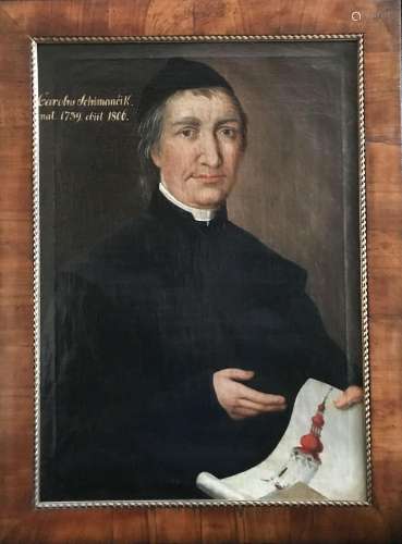 Portrait des Geistlichen Karl Schimancik, 1759-1806: der Dar...