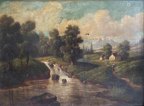 Augustin PALME (1808-1897), Biedermeierliche Landschaft mit ...