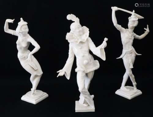 Drei Porzellanfiguren, Hutschenreuther: Balinesischer Saebel...